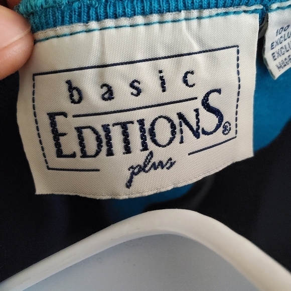 Basic Editions Plus Women Short Sleeve Shirt 3X Blue - Picture 3 of 6